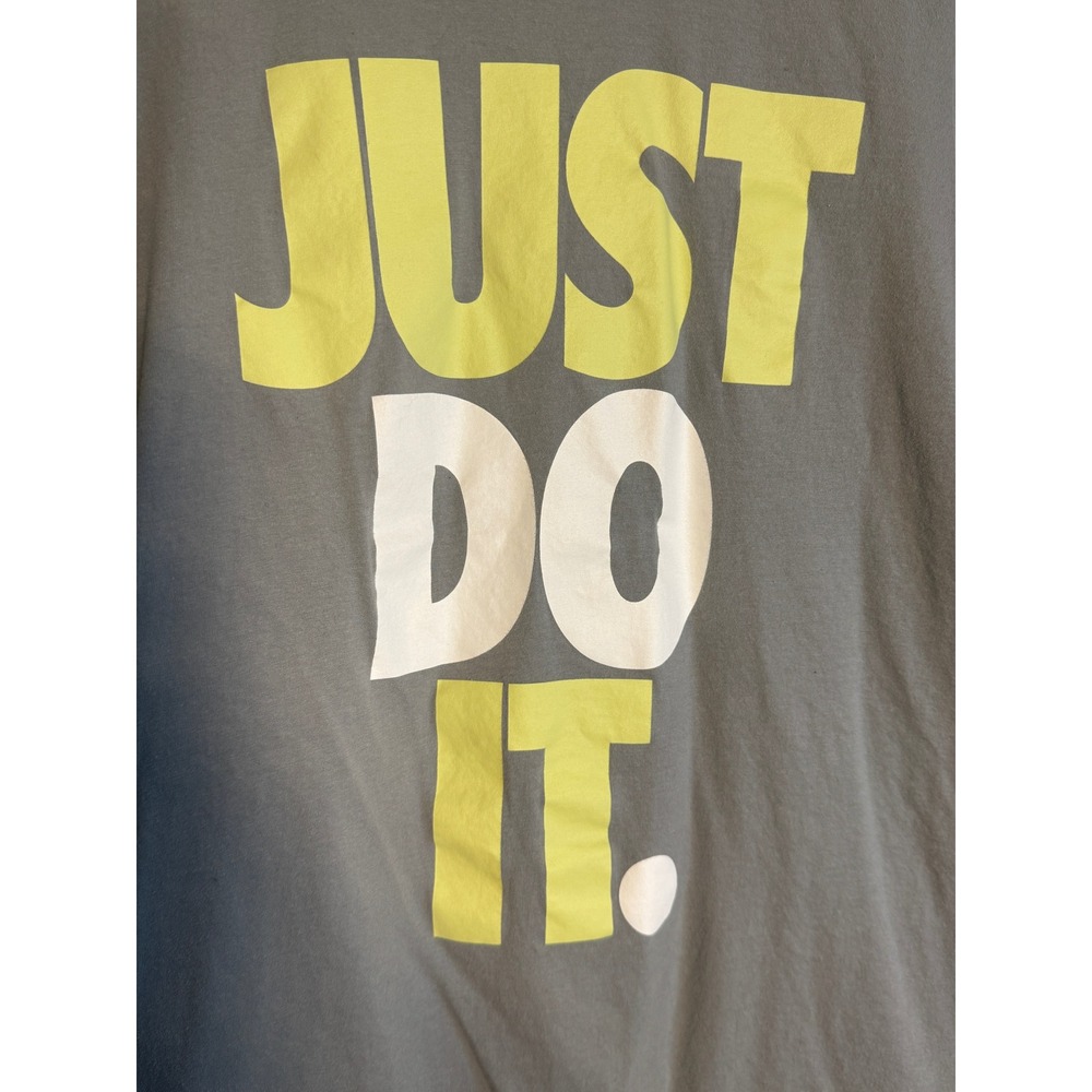 Nike The Nike Tee Just Do It Graphic T-Shirt‎ Mens Large Gray Casual Active - Picture 3 of 4